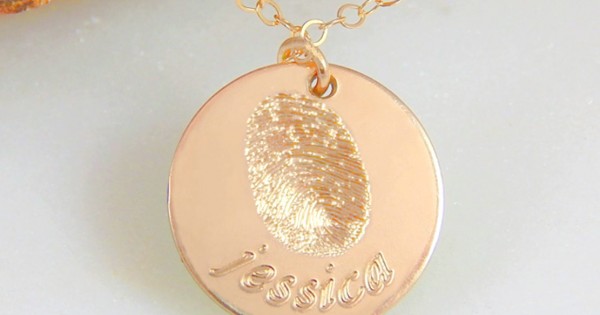 Custom Family Fingerprint Necklace in Sterling Silver – Brent&Jess Fingerprint  jewelry- made with your fingerprints