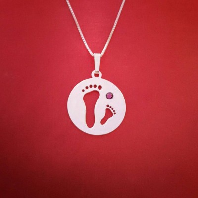 Footprint necklace for mom child footprint necklace mother daughter necklace mother jewelry mother's day gift godmother jewelry