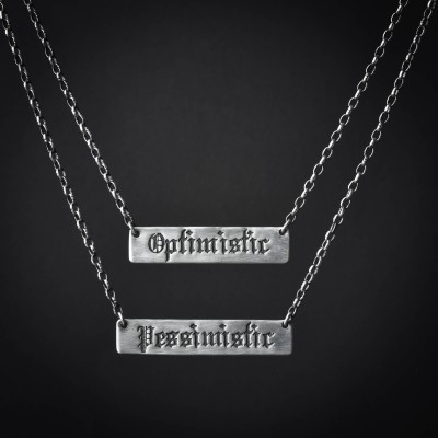 Friendship Bar Necklaces | hand stamped couple bar necklaces | word necklaces | inspirational jewelry | word plate necklaces | silver 925