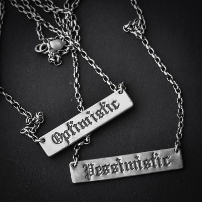 Friendship Bar Necklaces | hand stamped couple bar necklaces | word necklaces | inspirational jewelry | word plate necklaces | silver 925