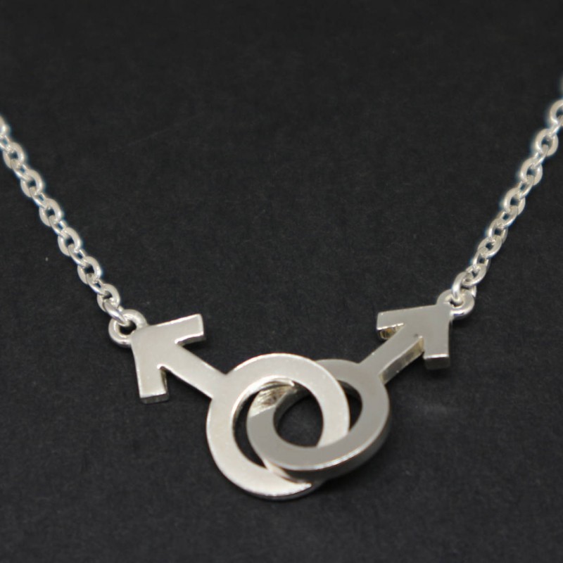 HOUSEOFTRENDZZ TWO TONE NEW FASHION COUPLE NECKLACE A PAIR OF MALE AND  FEMALE GENDER SYMBOLS PENDANT WITH CHAIN TO GIFT EACH OTHER Gold-plated  Plated Metal Chain Price in India - Buy HOUSEOFTRENDZZ