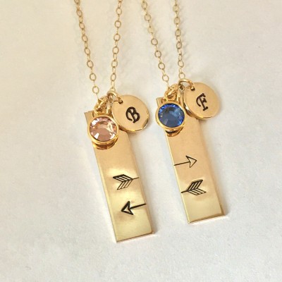 Gift for best friend Friendship necklaces set of two best friend necklace matching set of 2 personalized gold necklace initial disc sisters