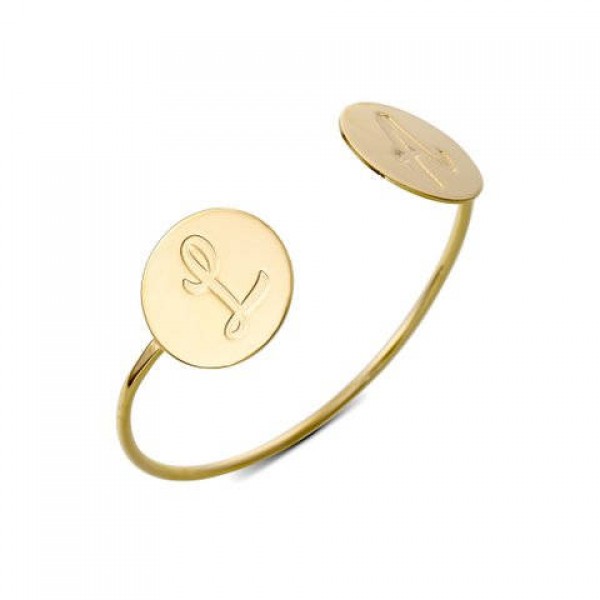 Gold Initials Bracelet - Personalized Bracelet - Custom Bracelet - Personalized Jewelry - Personalized Gift - Engraved Bracelet