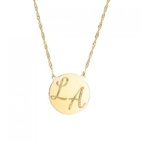 Gold Initials Necklace - Personalized Necklace - Personalized Initials Necklace - Personalized Jewelry - Personalized Gift - Engraved