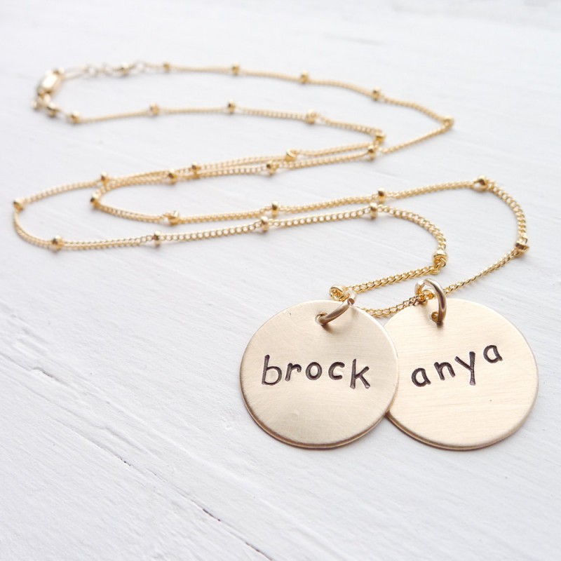 gold mom necklace personalized