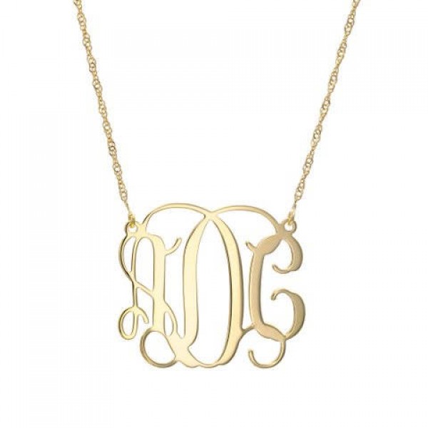 Gold Monogram Necklace - Initials Necklace - Personalized Necklace - Custom Necklace - Personalized Jewelry - Personalized Gift