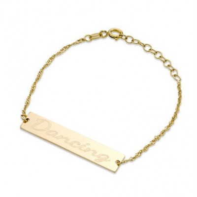 Gold Name Bracelet - Personalized Bracelet - Custom Bracelet - Personalized Jewelry - Personalized Gift - Engraved Bracelet - Coordinates