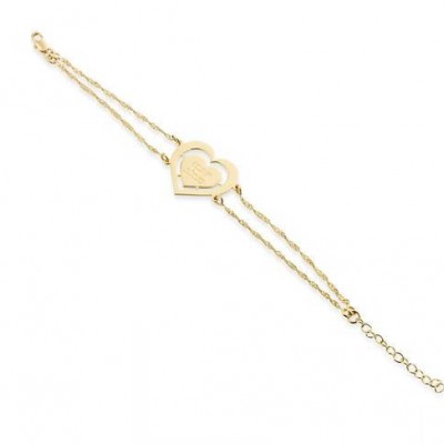 Gold Name Bracelet - Personalized Bracelet - Heart Bracelet - Custom Bracelet - Personalize Jewelry - Personalized Gift - Engraved Bracelet