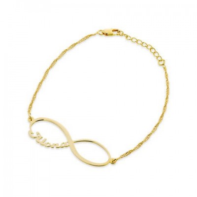 Gold Name Bracelet - Personalized Bracelet - Infinity Bracelet - Custom Bracelet - Personalized Jewelry - Personalized Gift - Engraved