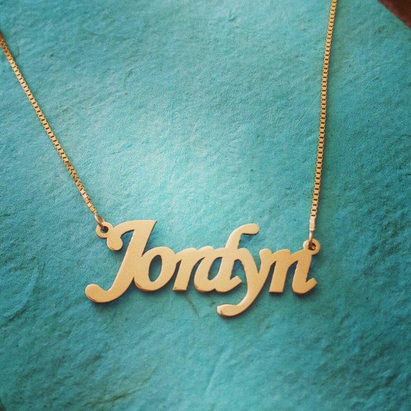 Gold Name Necklace / Order any name! / Personalized 14k Solid Gold name necklace / Black Friday cyber Monday Sale!! Christmas Sale!
