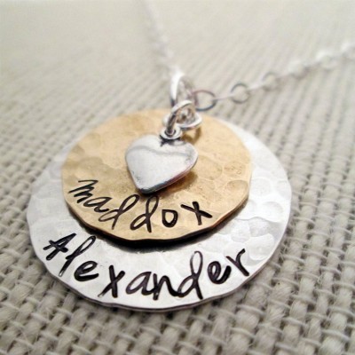 Grandma Necklace - Mom Necklace - hand stamped necklace - personalized necklace - mothers necklace