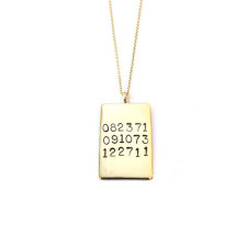 Hold Your Heartfelt Dates Close: Our Hand Stamped Rectangle Necklace