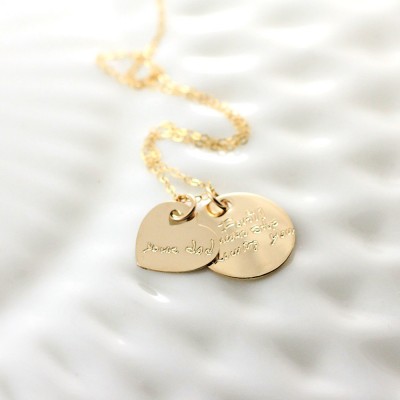 Handwriting jewelry - Handwritten necklace - Actual writing - Gold handwriting necklace - Personalized jewelry - Memorial jewelry- Signature