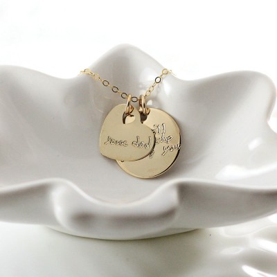 Handwriting jewelry - Handwritten necklace - Actual writing - Gold handwriting necklace - Personalized jewelry - Memorial jewelry- Signature