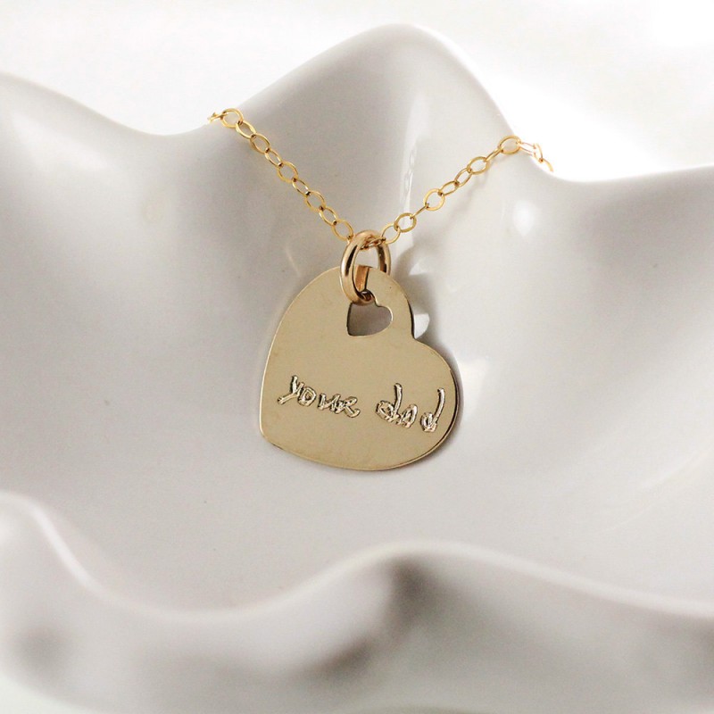 Handwriting Jewelry Handwritten Necklace Actual Writing Gold Handwriting Necklace Personalized Jewelry Memorial Jewelry Signature