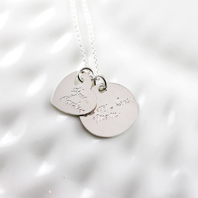 Handwriting jewelry - Handwritten necklace - Actual writing - Signature - Sterling silver - Personalized jewelry - Memorial jewelry