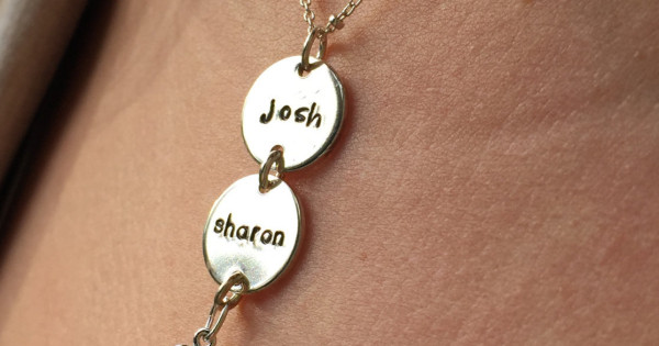 Heart Drop Necklace in Sterling Silver 