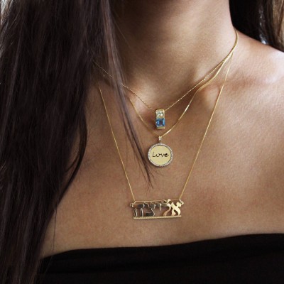 Hebrew Nameplate Necklace