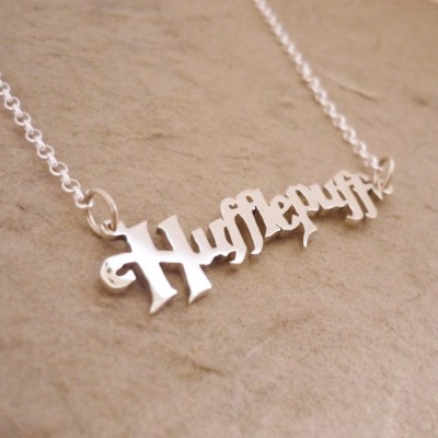 Hufflepuff Sterling silver name necklace