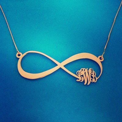 Infinity Monogram Necklace With Name Personalized infinity Monogram 18 Gold Plated Necklace Family Christmas Sale Initials Necklace