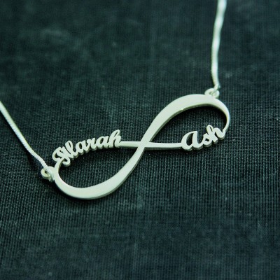 Infinity name necklace sterling silver / 2 names infinity necklace / Christmas Gift / Christmas / Love / Jewelry / Necklaces / Name