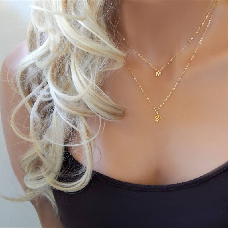 Amazon.com: DIOWUS Bubble Letter Necklace For Women，Dainty 18k Gold Plated Chain  Pendant Balloon Initial Alphabet Necklaces For Teen Girls Girlfriend Charm  Simple Jewerlry Gift (A) : Clothing, Shoes & Jewelry
