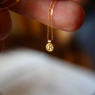 Initial Necklace, Gold Intial Necklace, Recycled Gold, Initial, Solid Gold Initial Necklace, Recycled, Minimalist, Tiny Initial Necklace