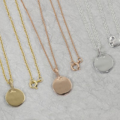 Initial Necklace, Letter "W" Initial, Monogram, Mothers Gift, Bridesmaids Gift, Rose Gold, Yellow Gold, Silver, Initial Charm, Initial Disc