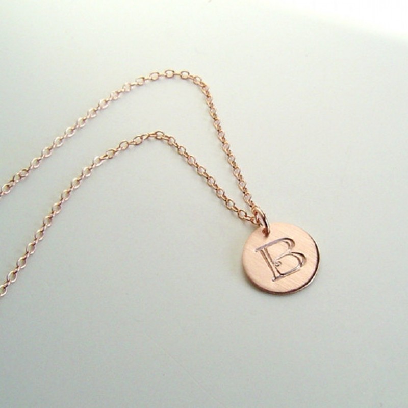 Buy Monogram Necklace Rose Gold,rose Gold Monogram Initial Necklace  Customize 1 Inch 100% Handmade for Girls,women Online in India - Etsy