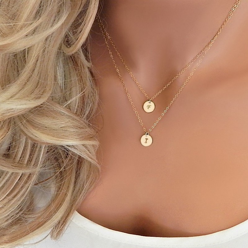 Best Gold Jewelry Gift | Best Aesthetic Yellow Gold Letter Pendant Necklace  Jewelry Gift for Women, Girls, Girlfriend, Mother, Wife, Daughter - Mason &  Madison Co.