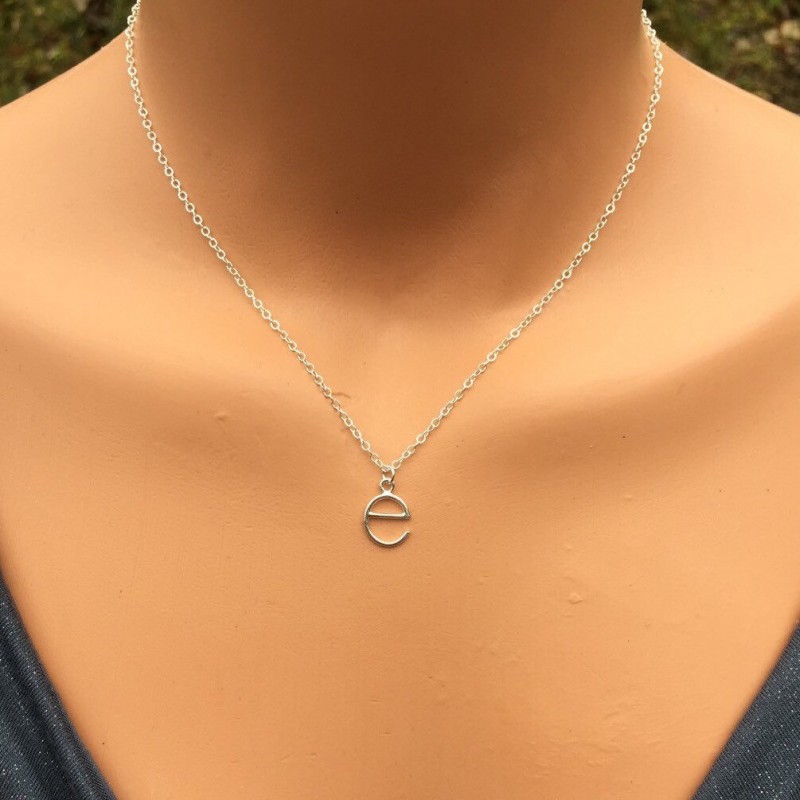 Perfect Personal Gift | Diamond Lowercase Initial Necklace