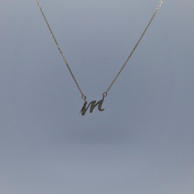 Initial "m" Necklace