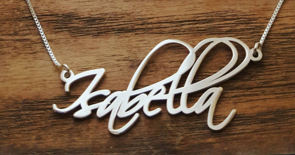 Isabella Style Name Necklace and Chain 