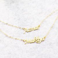 necklace with couples names