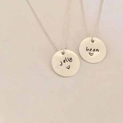 Jelly Bean Necklace | Best Friend Necklace Set | Silver Bestie Necklace | Best Friend Jewelry | BFF Quote | Friendship Necklace | Jellybeans