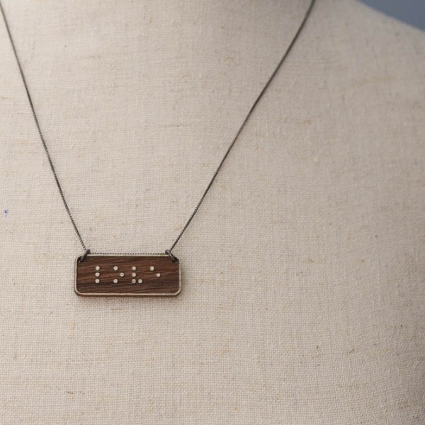 LOVE Braille Necklace : Modern / Minimalist / Message / Virtue