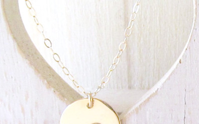 Personalized Large Disc Necklaces | Hand-Stamped Gold & Sterling Silver