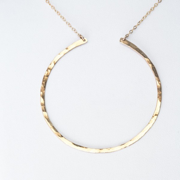 Large Open Circle Necklace, circle necklace