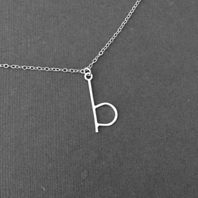 Letter necklace, Initial necklace, small initial necklace, personal necklace, sterling silver necklace, lowercase initial necklace