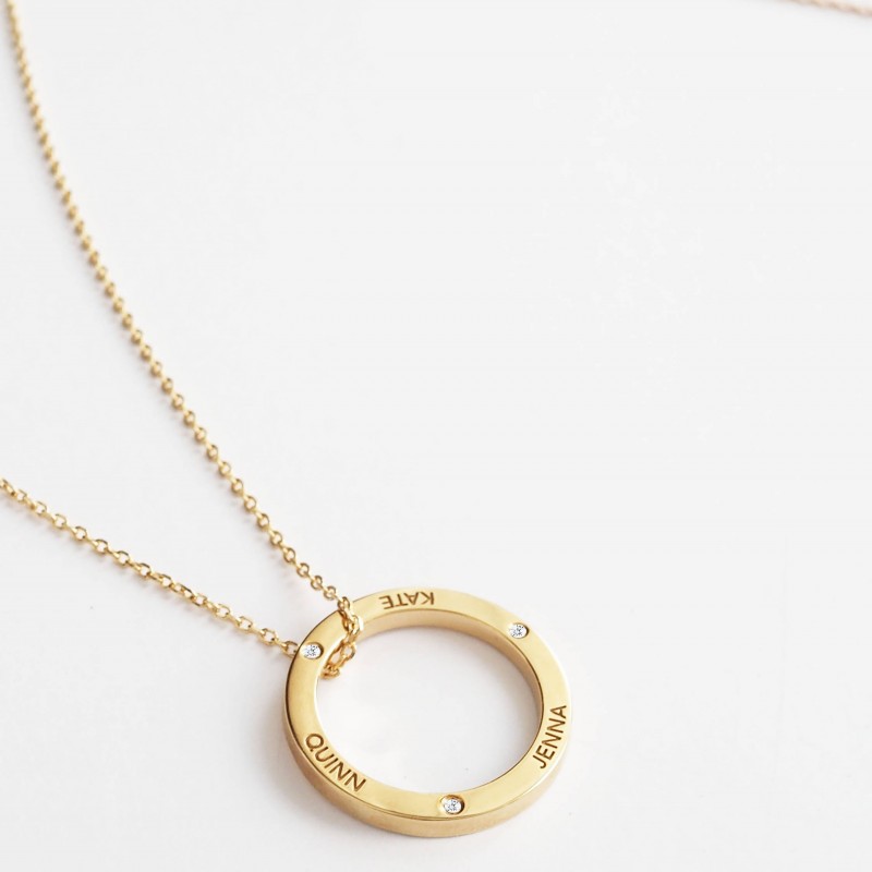 152862 - Dainty Chain Link Necklace Featuring Linked Circular Pendant -  Approximately 14