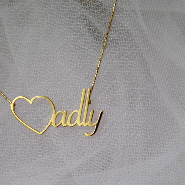 MADLY Heart Necklace 18k Gold Over .925 Sterling Silver