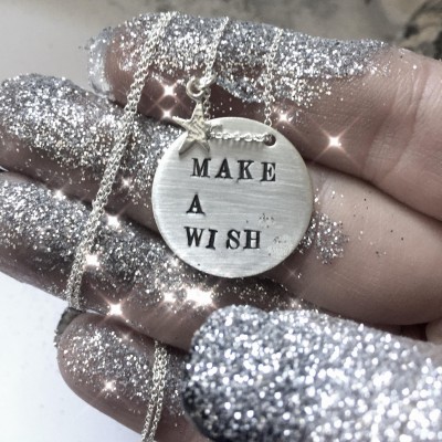 Make a wish and place it in your heart. Anything you want. Everything you want - gold filled disc - personalized customized -SIMAG