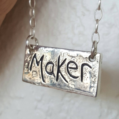 Maker Silver Necklace Sterling Silver Makers Gonna Make Charm