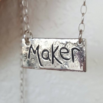 Maker Silver Necklace Sterling Silver Makers Gonna Make Charm