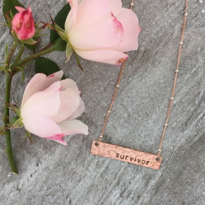 Mantra Jewelry Inspirational Bar Necklace Positive Vibes Good Vibes Jewelry Personalized Necklace Gift Strength Jewelry Custom Bar Jewelry