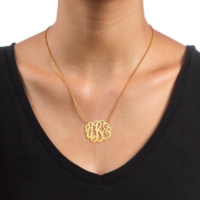 Modern Monogram Necklace (gold)