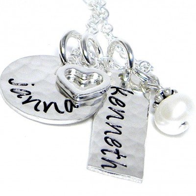 Mom Necklace - Personalized Hand Stamped Jewelry