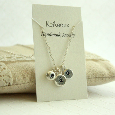 Mommy Necklace , Personalized Necklace , Recycled Silver , Eco Friendly Jewelry