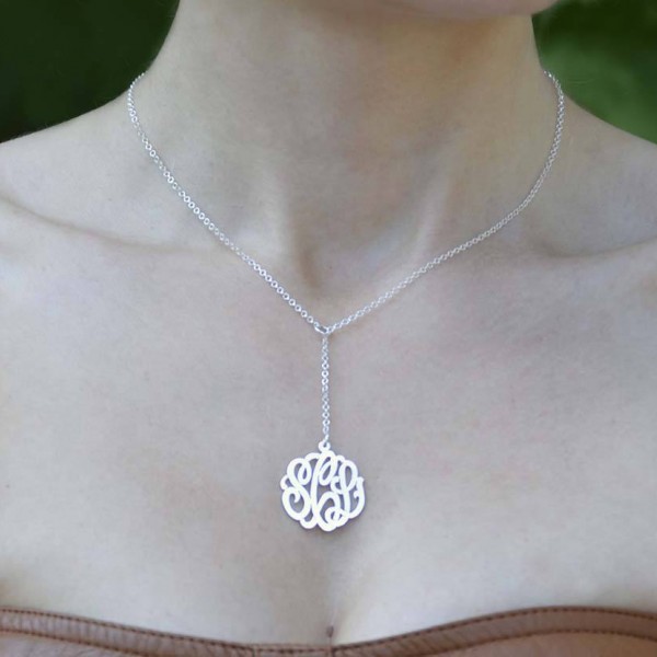 Monogram necklaces,Monogram Y necklace, Etsy trendy Y pendant, Custom monogram necklace, Single initial monogram lariat.