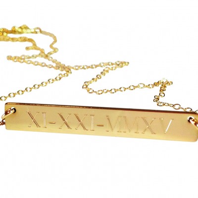 Mother's Necklace, Mothers Day Gift Gold Bar Necklace Mom Jewelry Monogrammed Jewelry Name Necklace Sterling Silver 14k Gold Bar Necklace